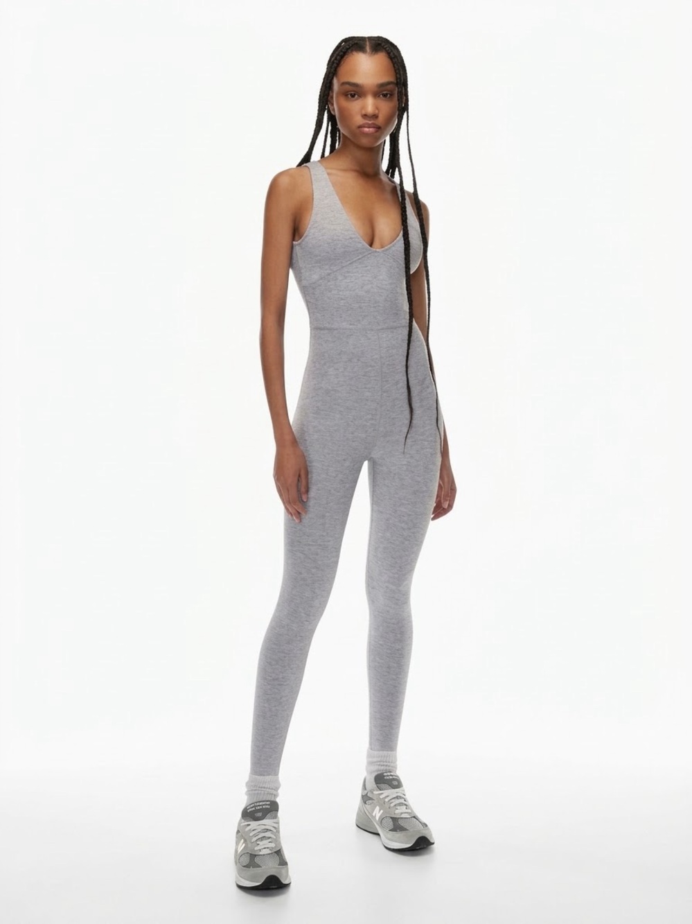 Aritzia The Group By Babaton Organic Soft Contour V-Neck Jumpsuit size M
